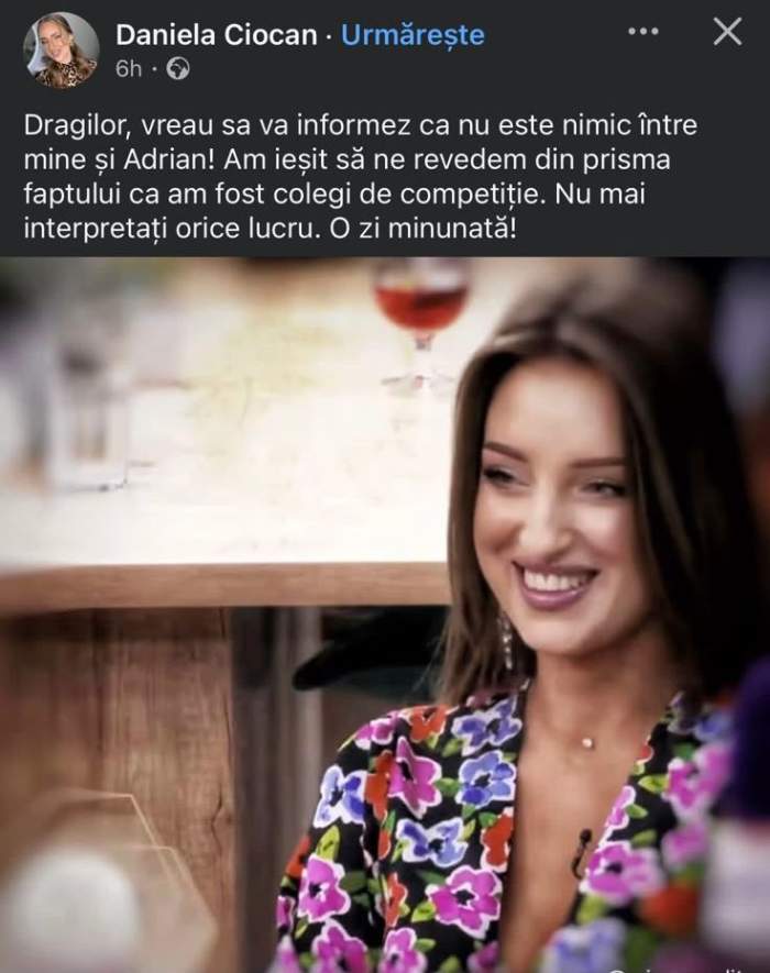 Mesajul Danielei Ciocan