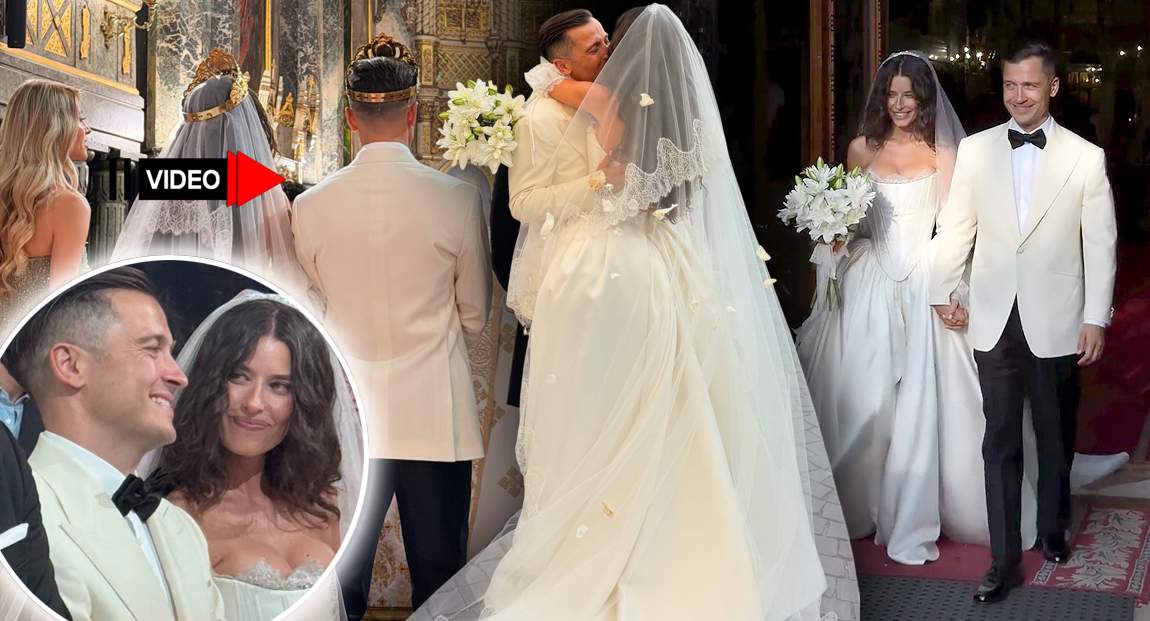 Alice Peneacă și Dragos Caliminte s-au căsătorit religios! Imagini superbe de la nuntă | VIDEO