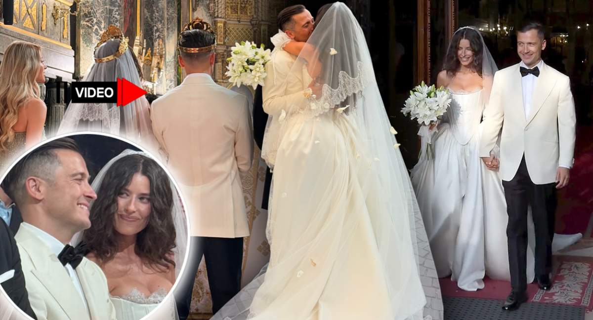 Alice Peneacă și Dragos Caliminte s-au căsătorit religios! Imagini superbe de la nuntă | VIDEO