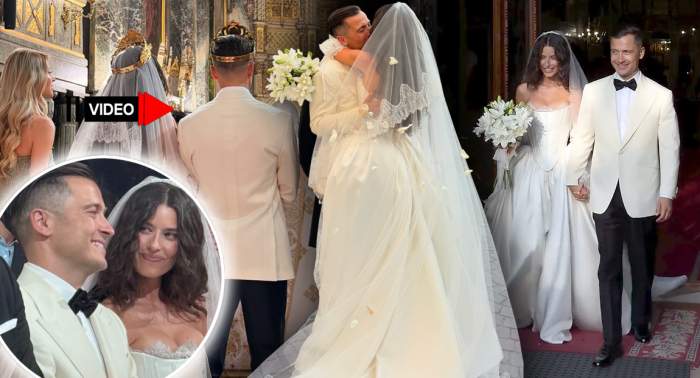 Alice Peneacă și Dragos Caliminte s-au căsătorit religios! Imagini superbe de la nuntă | VIDEO