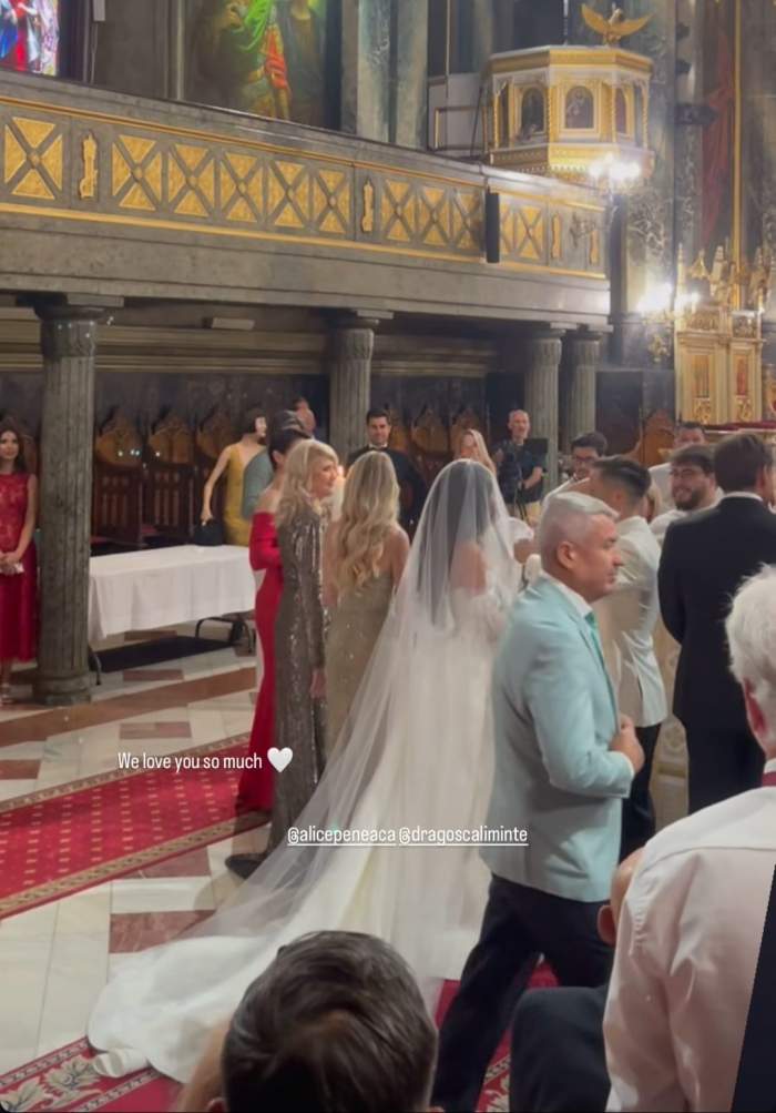 Alice Peneacă și Dragos Caliminte s-au căsătorit religios! Imagini superbe de la nuntă | VIDEO
