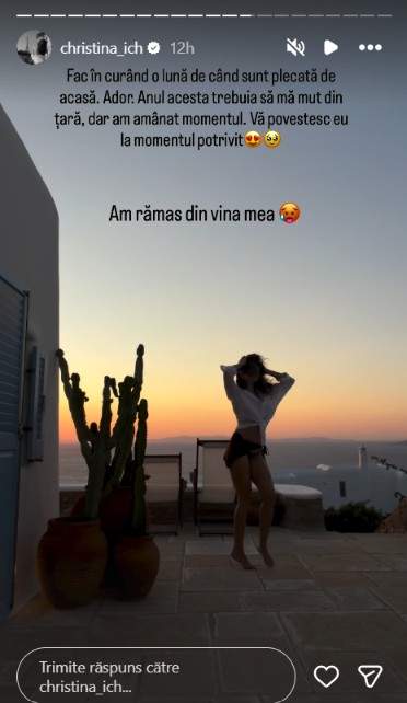 Cristina Ich a amânat mutarea din țară! De ce se simte mai bine când e plecată în străinătate