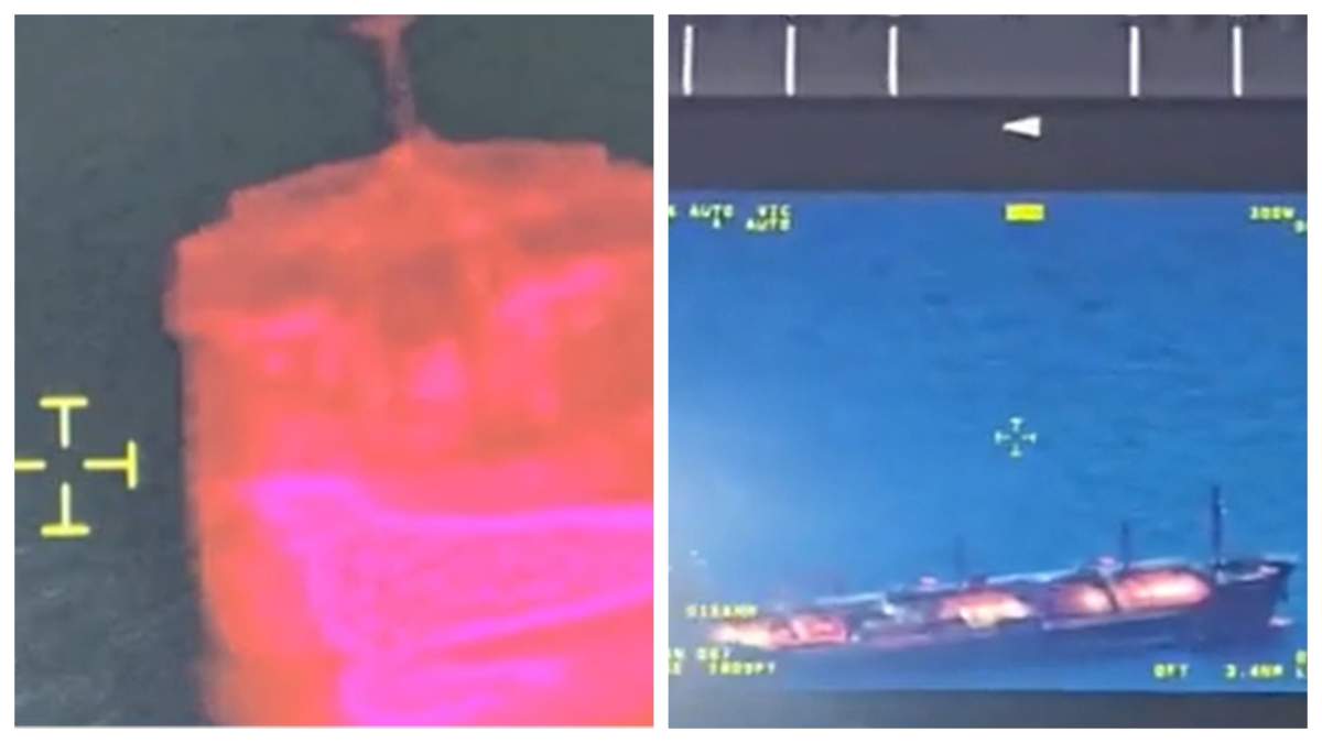 Operațiune amplă de căutare în zona Sulina. Doi marinari ar fi sărit în apă de frica dronelor
