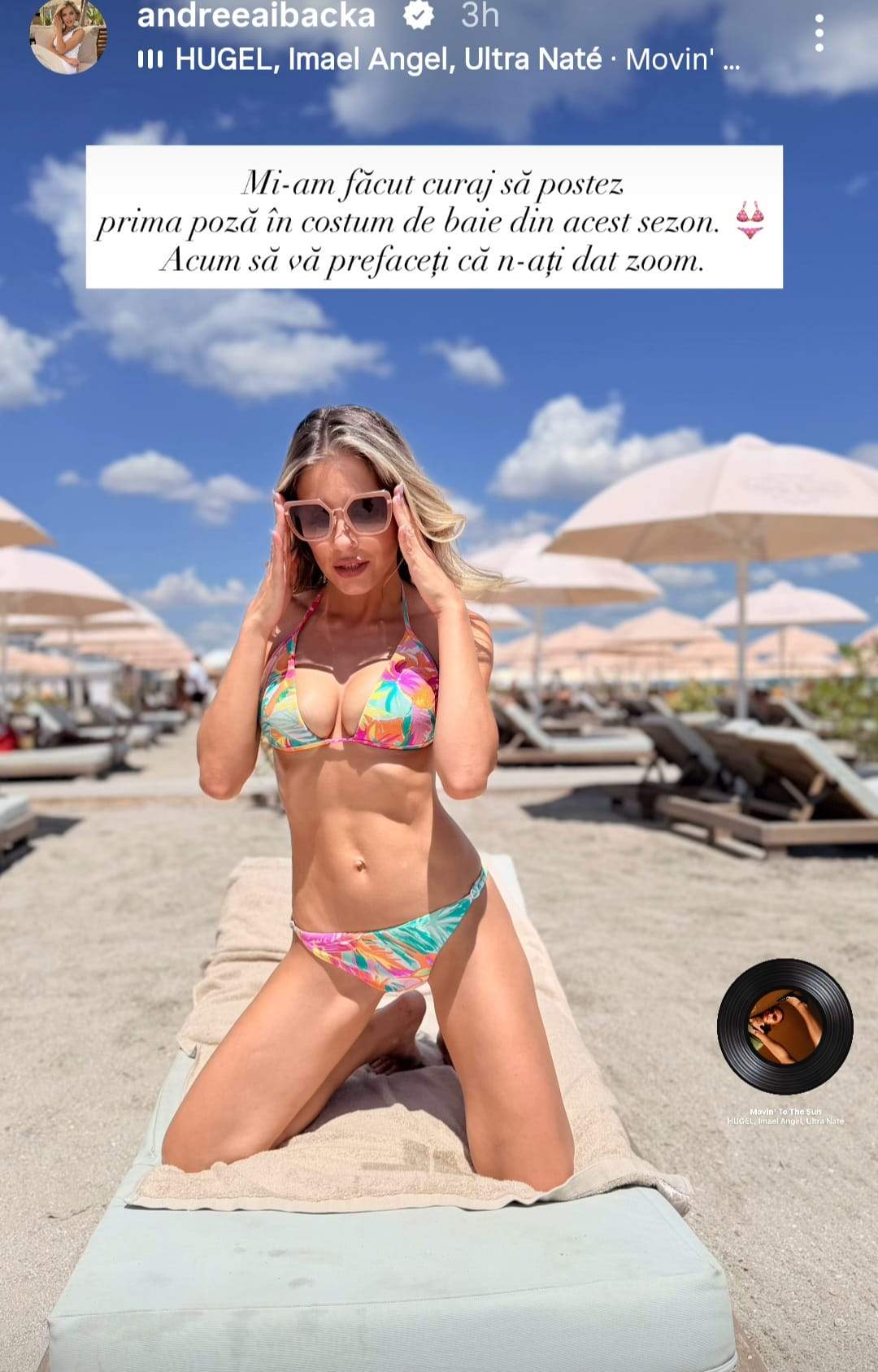 Imagini rare cu Andreea Ibacka în costum de baie: ”Mi-am făcut curaj să postez”
