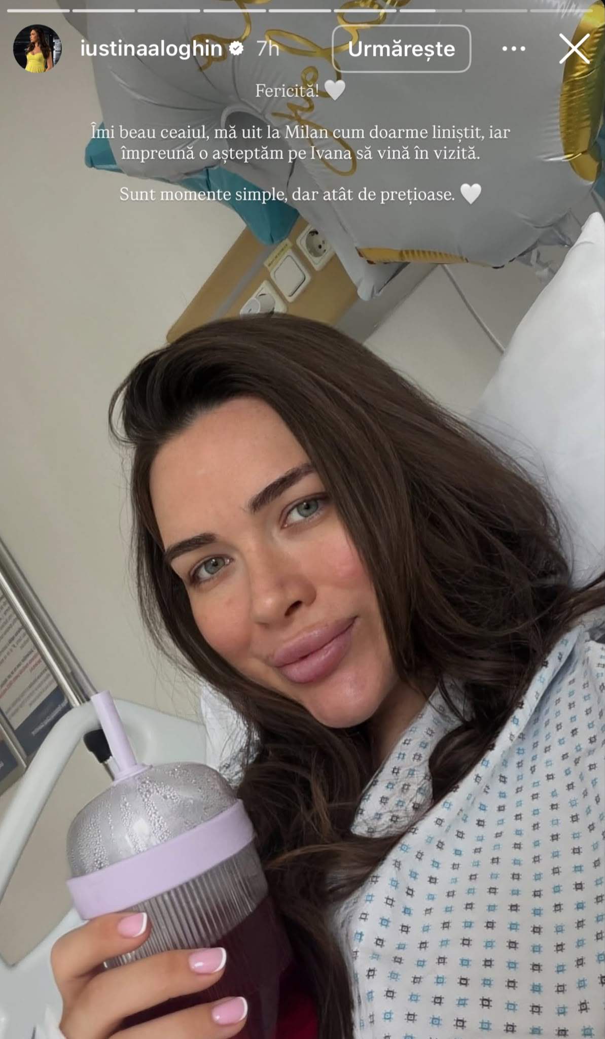 Iustina Loghin, în spital