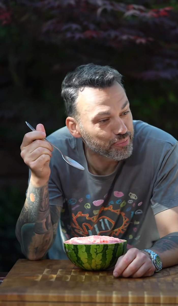 Sorbet de pepene după rețeta lui chef Ștefan Popescu. Desertul răcoritor care e gata în câteva minute