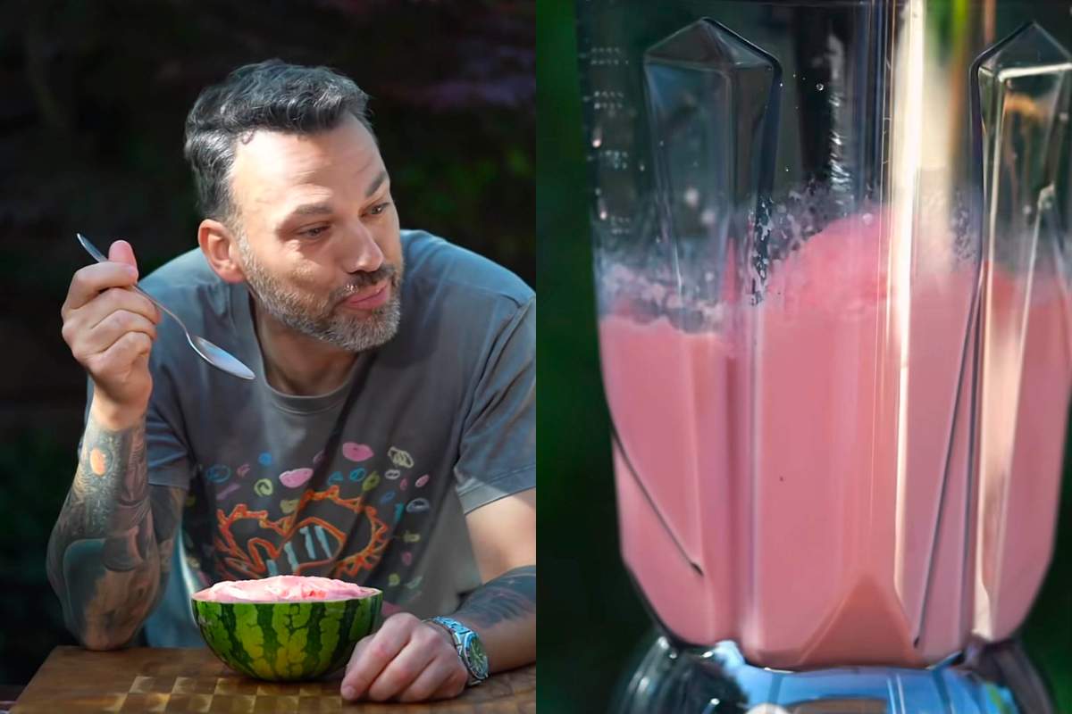 Sorbet de pepene după rețeta lui chef Ștefan Popescu. Desertul răcoritor care e gata în câteva minute