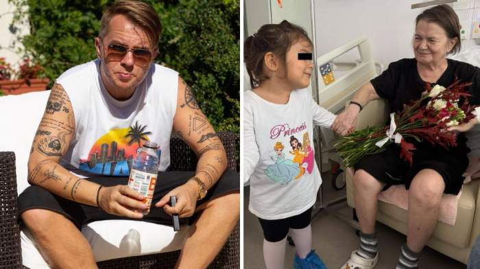 Colaj foto cu Codin Maticiuc, mama și fiica lui