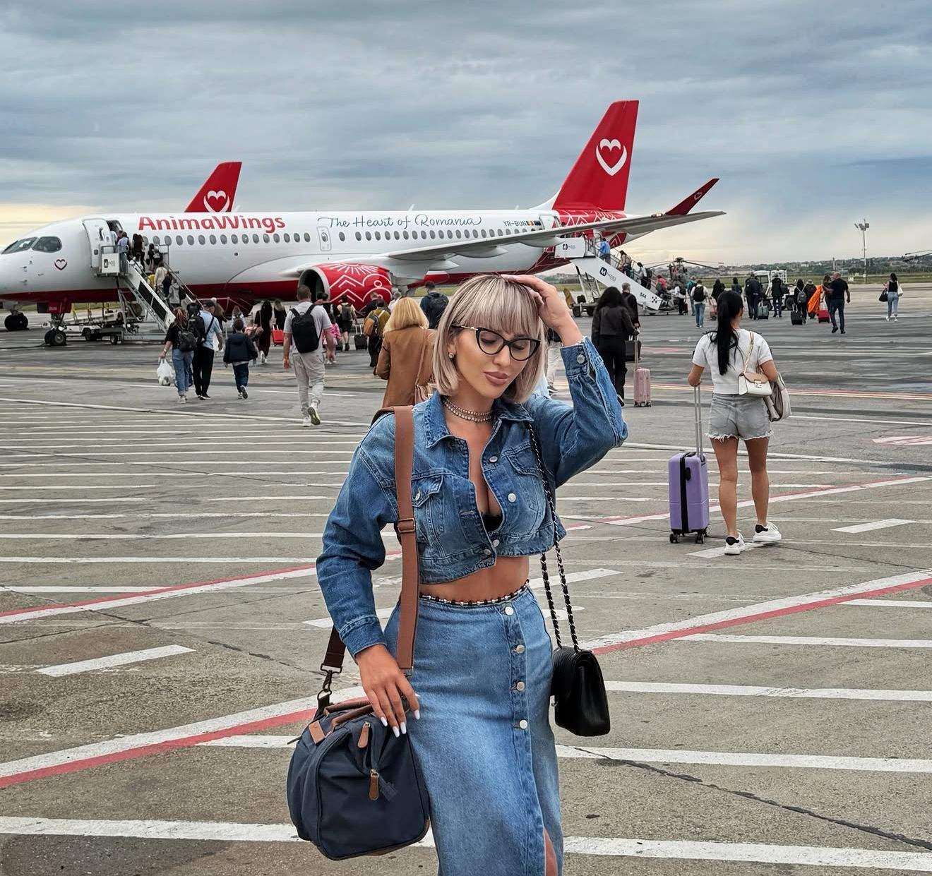 Dana Roba în aeroport