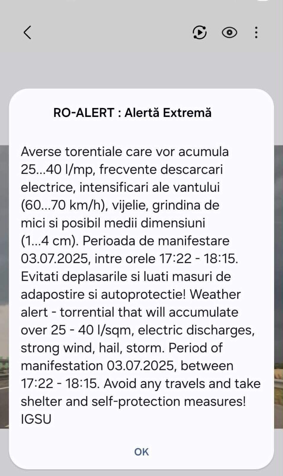Cod roșu de furtună! A fost emis RO - Alert. Pe A3 se circulă cu dificultate | VIDEO