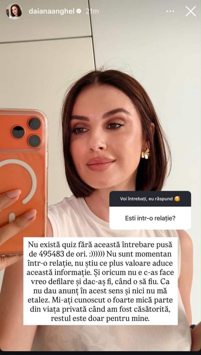 Ce a răspuns Daiana Anghel când a fost întrebată dacă e într-o relație! Adevărul cu subiect și predicat