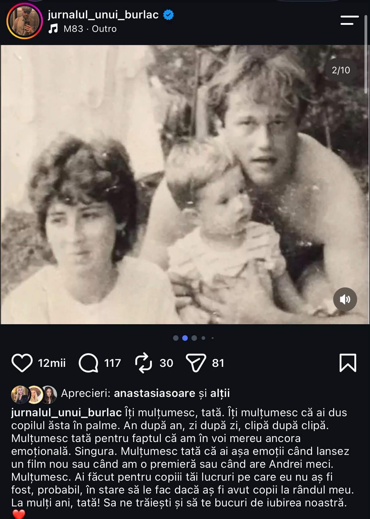 Mihai Bendeac, imagini rare alături de tatăl său. Ce declarație emoționantă i-a făcut actorul