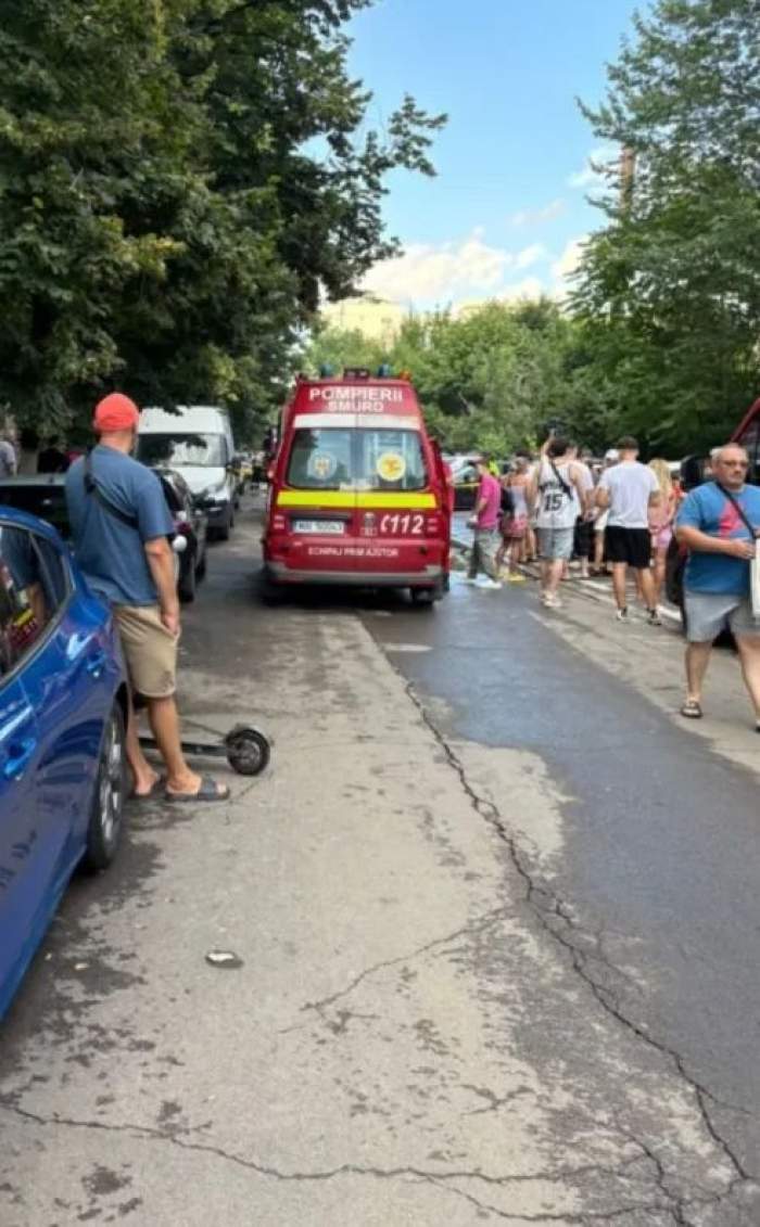 Incendiu devastator într-un bloc din București! Trei persoane au fost transportate la spital