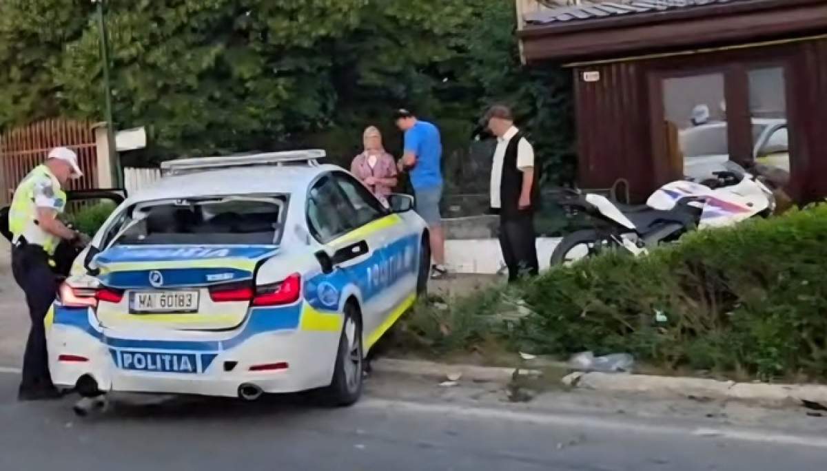 Accident în Constanța. Un autocar a intrat într-o mașină de poliție aflată în misiune. Care este starea victimelor