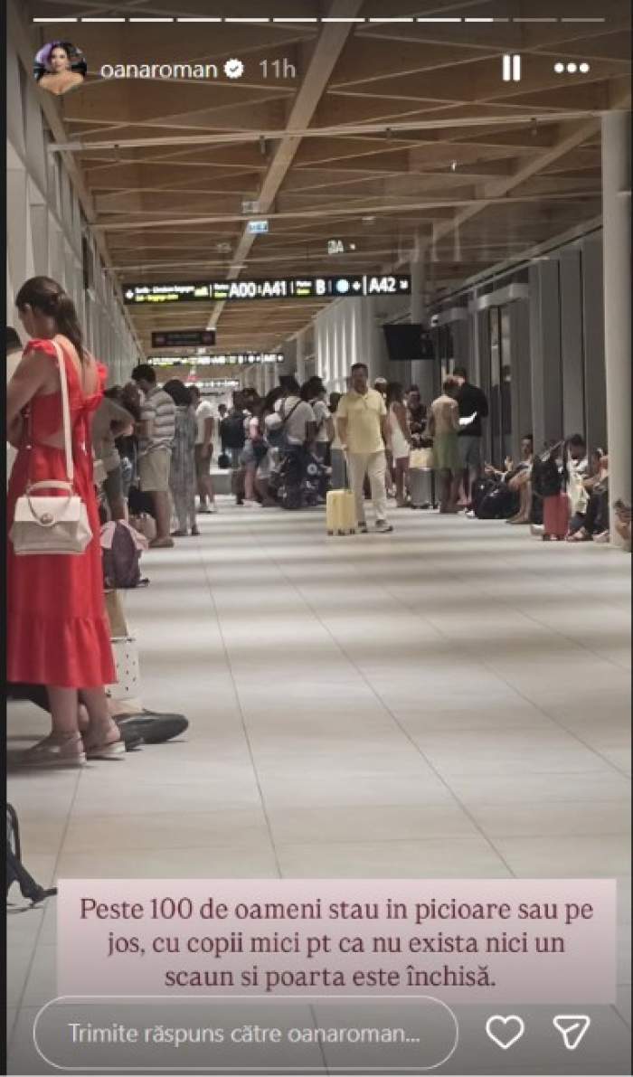 Oana Roman, probleme la întoarcerea din vacanță. A rămas blocată în aeroport. Ce a pățit