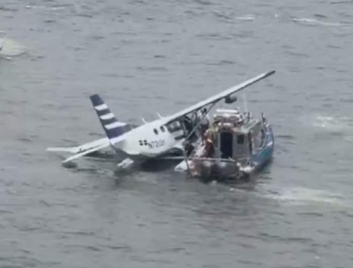 Accident aviatic! Un hidroavion cu 8 persoane la bord s-a prăbușit. Imagini de la fața locului