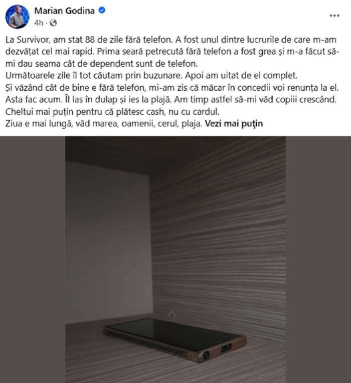 Decizia luată de Marian Godină după Survivor. La ce a renunțat fostul concurent  