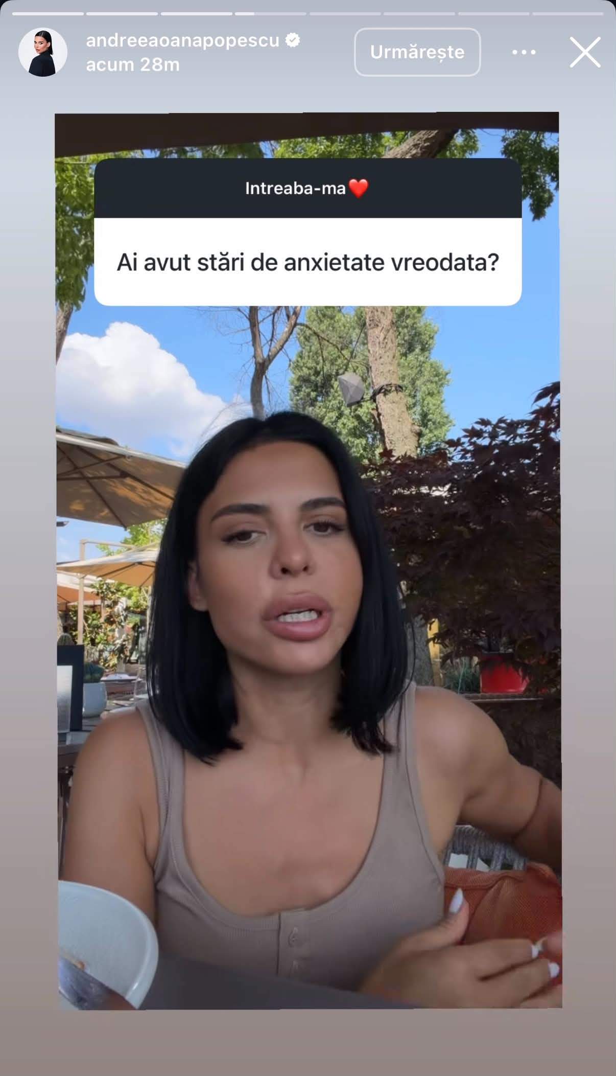 Andreea Popescu recunoaște că are anxietăți! Ce i le activează