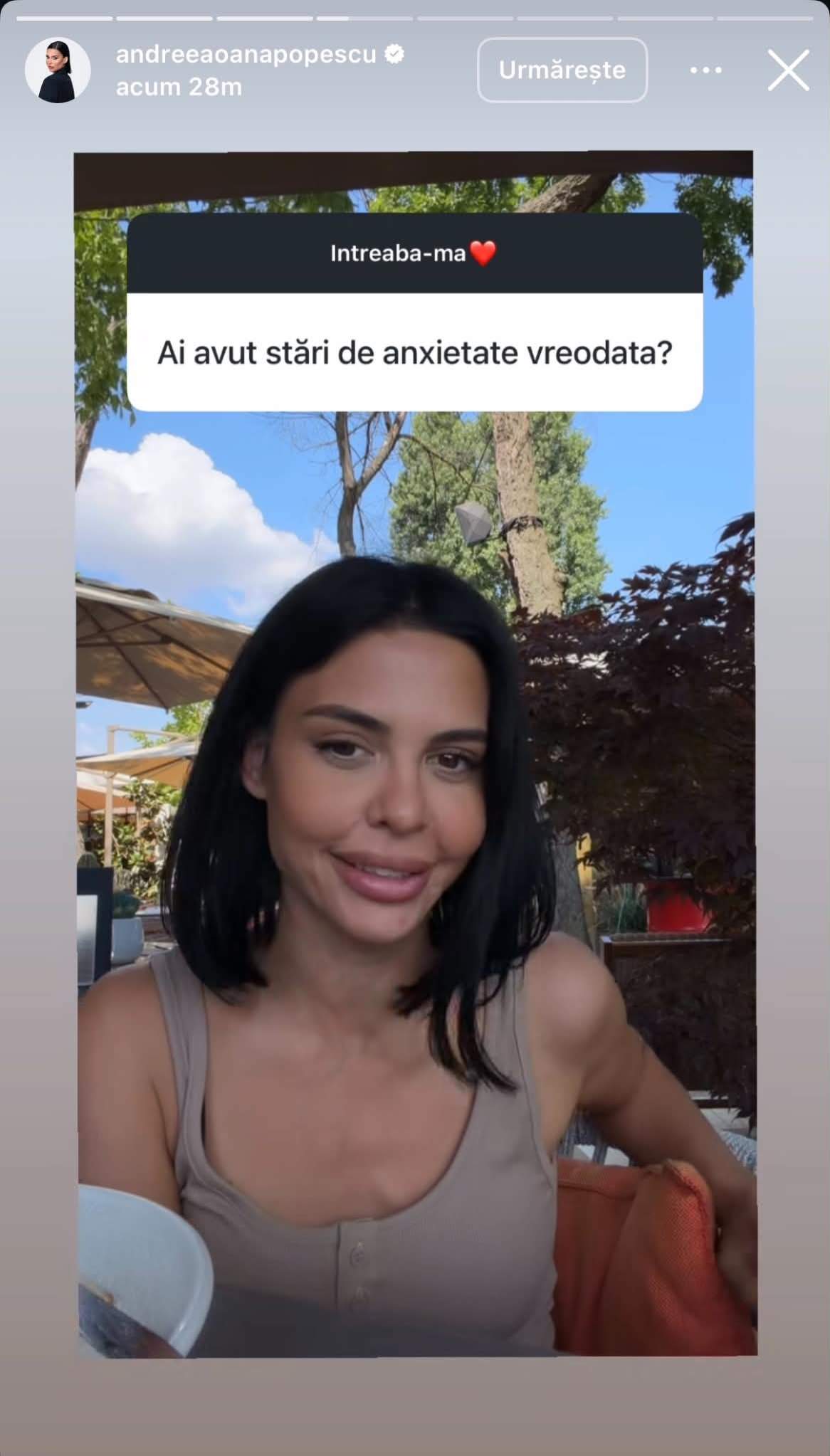 Andreea Popescu recunoaște că are anxietăți! Ce i le activează