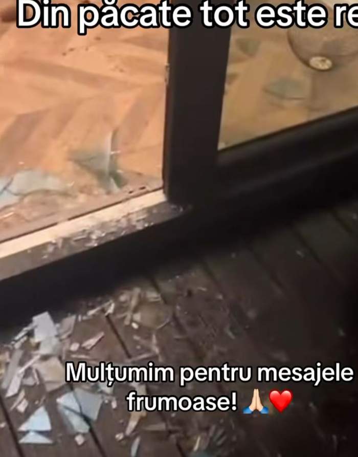 Cabana distrusă