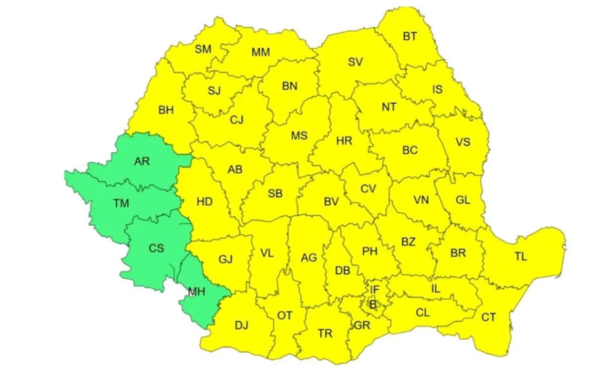 Alertă meteo de ultim moment! A fost emis cod de vijelii puternice în aproape toată țara | HARTA