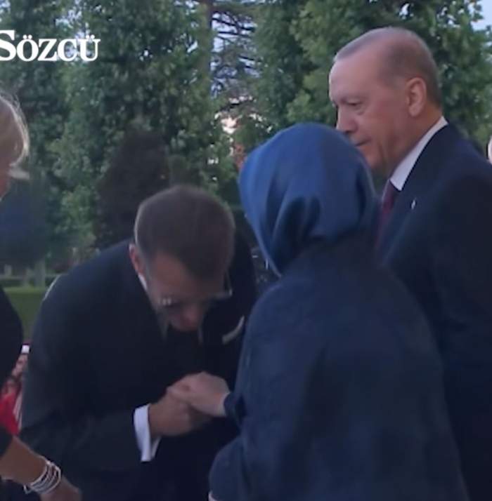 Momentul viral de la summitul NATO! Soția lui Erdogan l-a pus într-o lumină nefavorabilă pe Emmanuel Macron / VIDEO