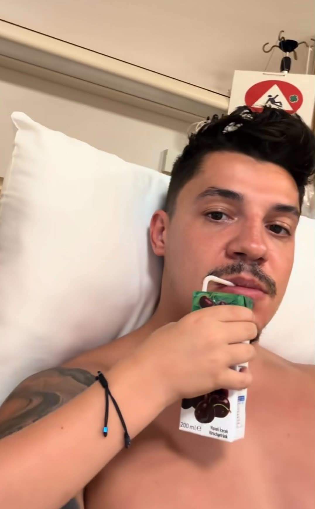 Bogdan de la Ploiești, pe perfuzii la spital. Imaginea care i-a îngrijorat pe fani
