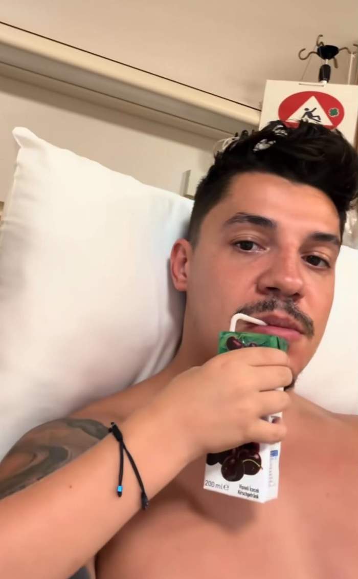 Bogdan de la Ploiești, pe perfuzii la spital. Imaginea care i-a îngrijorat pe fani