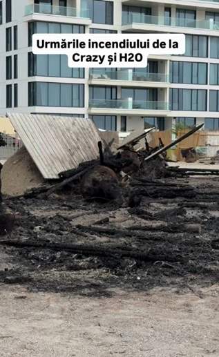 Imaginile dezastrului de pe litoral! Cum arată plajele Crazy și H2O după incendiul devastator