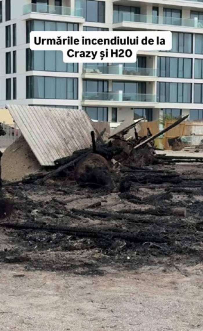 Imaginile dezastrului de pe litoral! Cum arată plajele Crazy și H2O după incendiul devastator