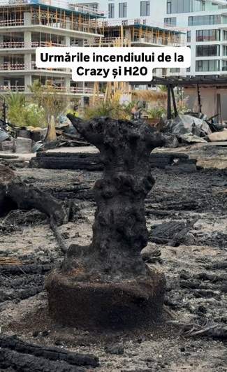 Imaginile dezastrului de pe litoral! Cum arată plajele Crazy și H2O după incendiul devastator