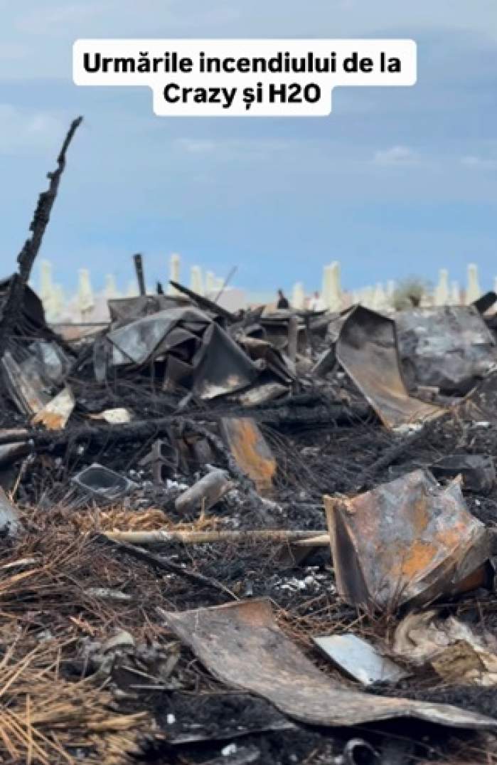 Imaginile dezastrului de pe litoral! Cum arată plajele Crazy și H2O după incendiul devastator