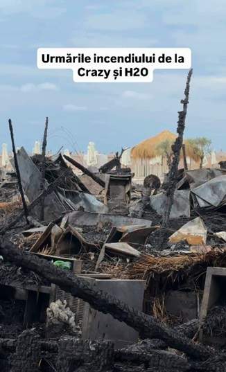 Imaginile dezastrului de pe litoral! Cum arată plajele Crazy și H2O după incendiul devastator
