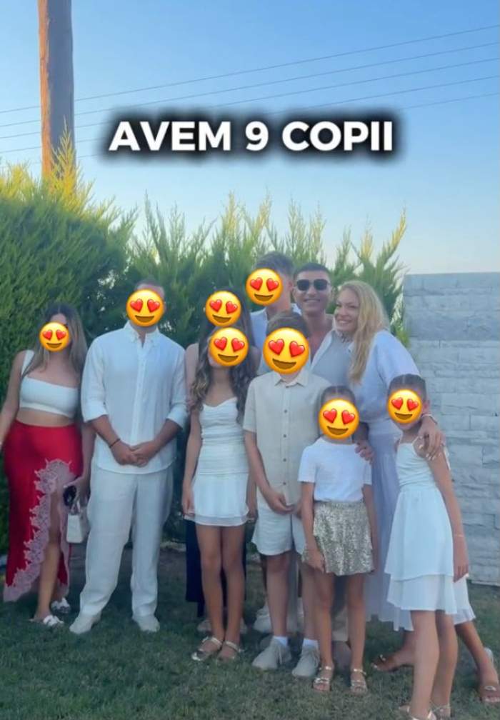Valentina Pelinel și Cristi Borcea, alături de copiii lor