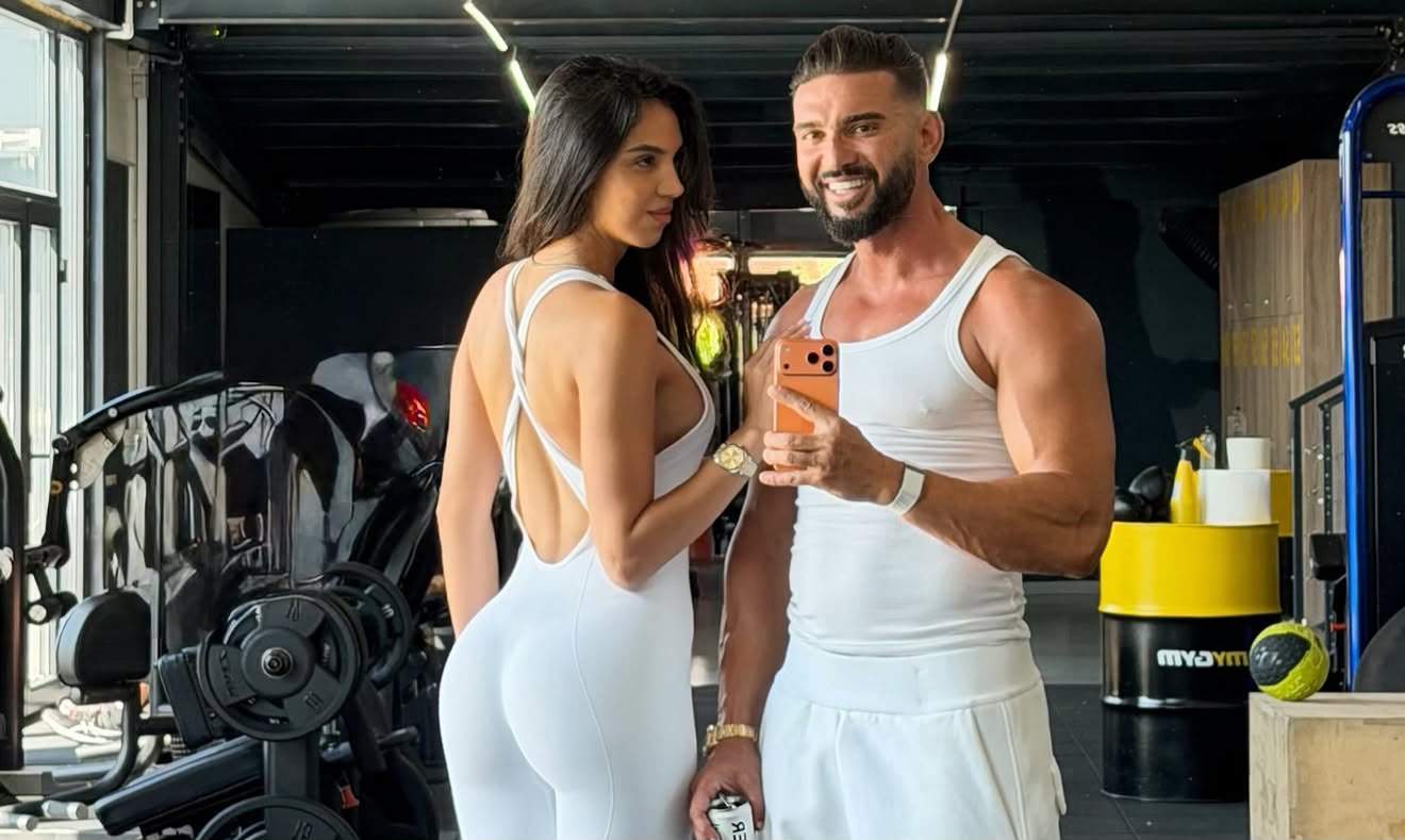 Dorian Popa și soția la sală