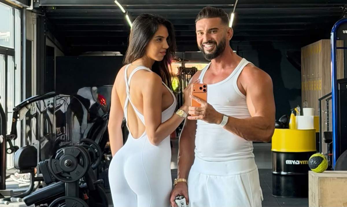 Dorian Popa și soția la sală