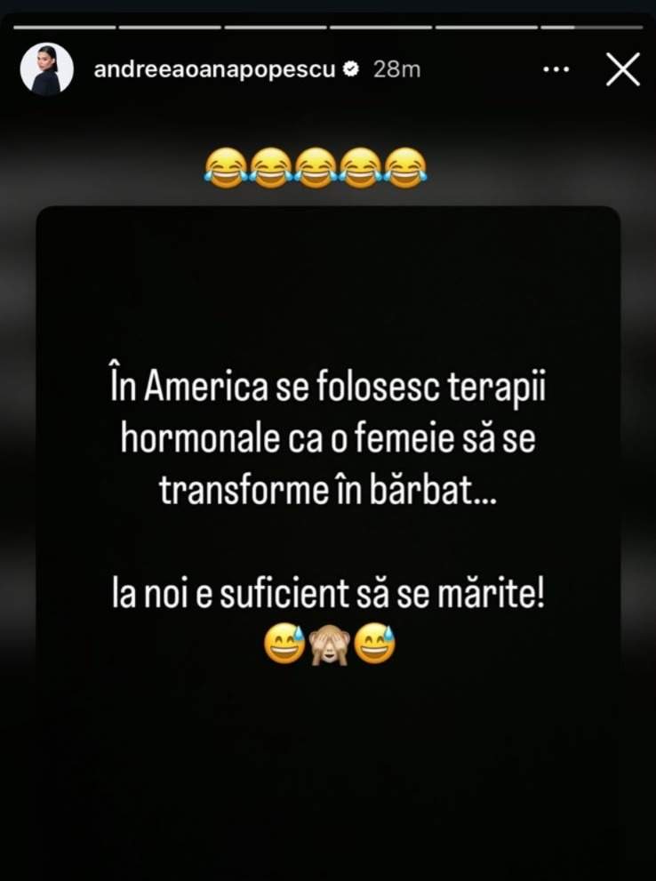 Mesajul postat de Andreea Popescu