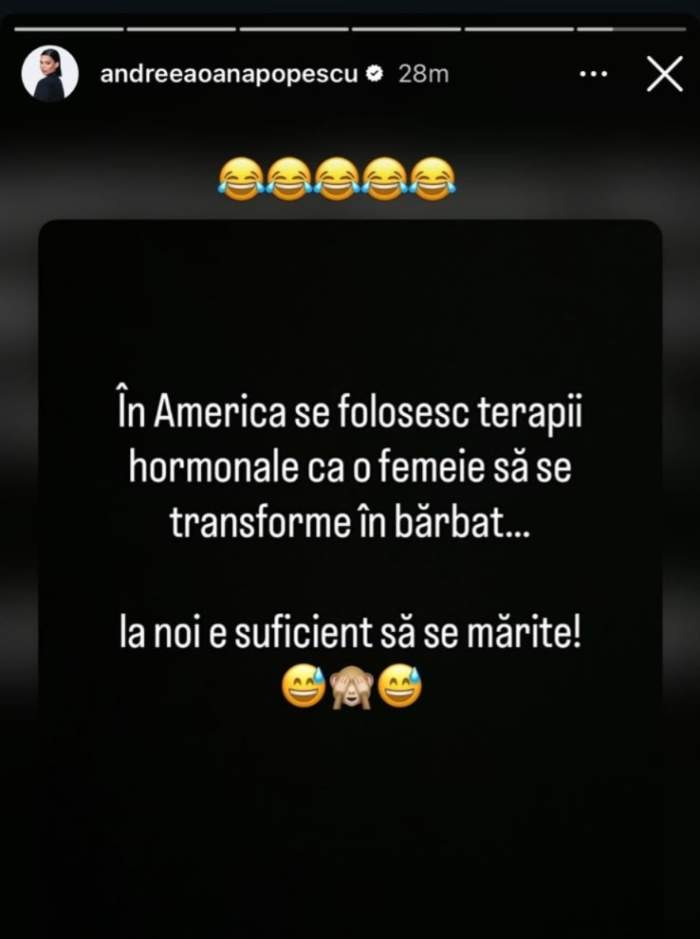 Mesajul postat de Andreea Popescu