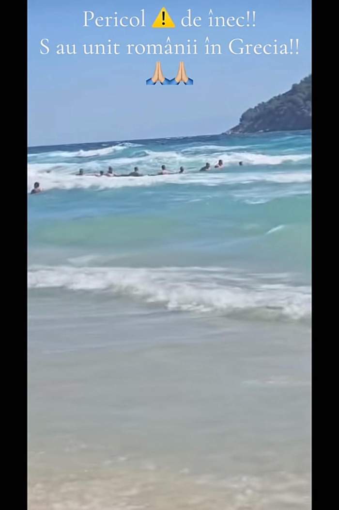 Scene impresionante în Grecia! Românii au făcut un lanț uman în apă pentru a salva o persoană de la înec