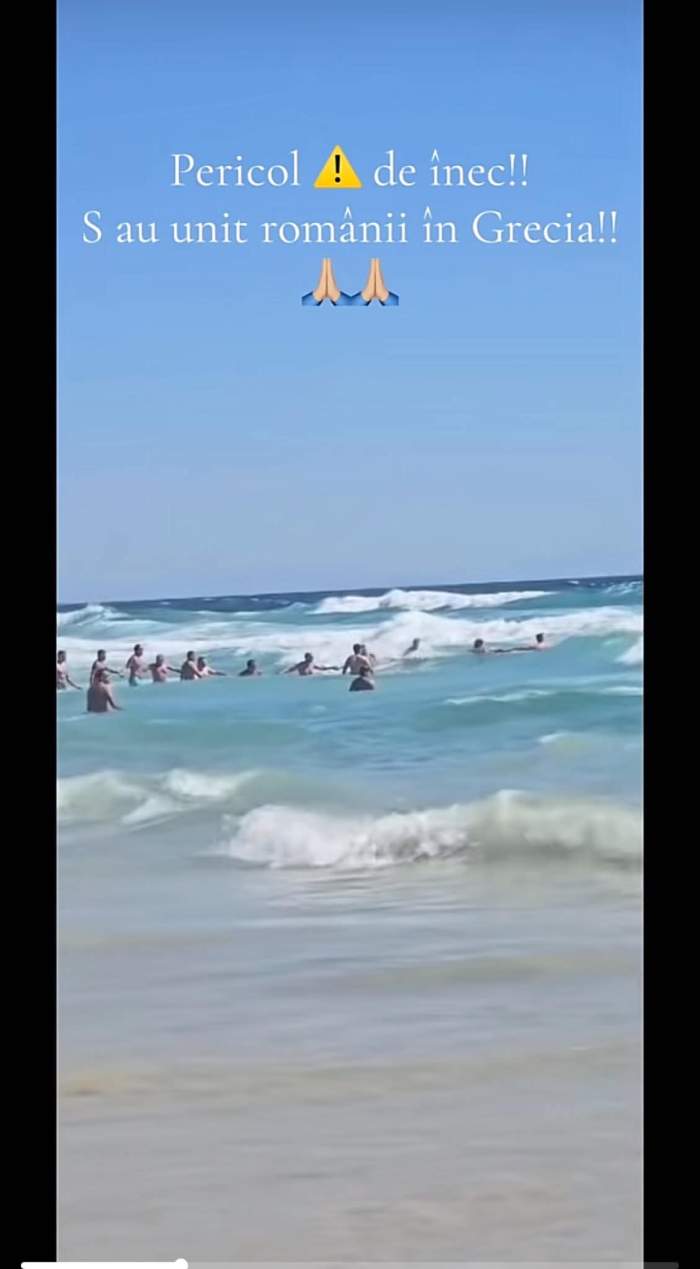 Scene impresionante în Grecia! Românii au făcut un lanț uman în apă pentru a salva o persoană de la înec