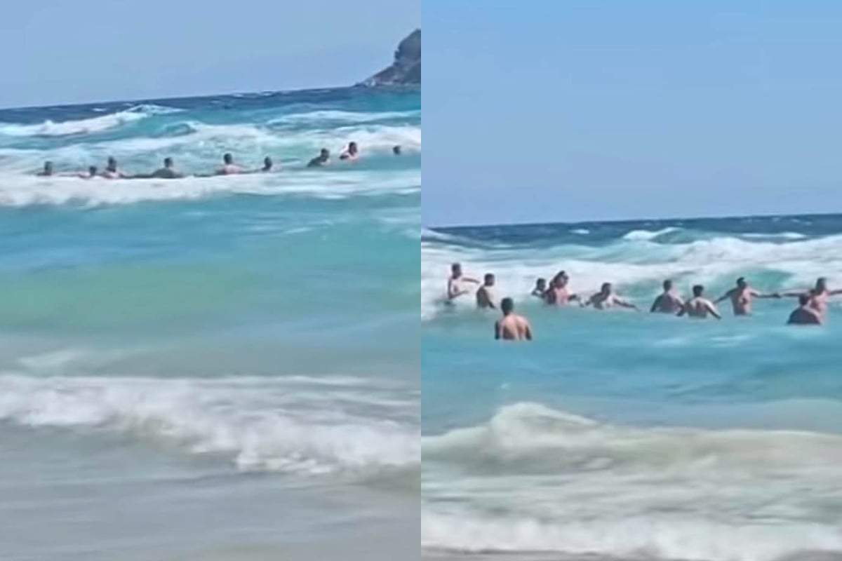 Scene impresionante în Grecia! Românii au făcut un lanț uman în apă pentru a salva o persoană de la înec
