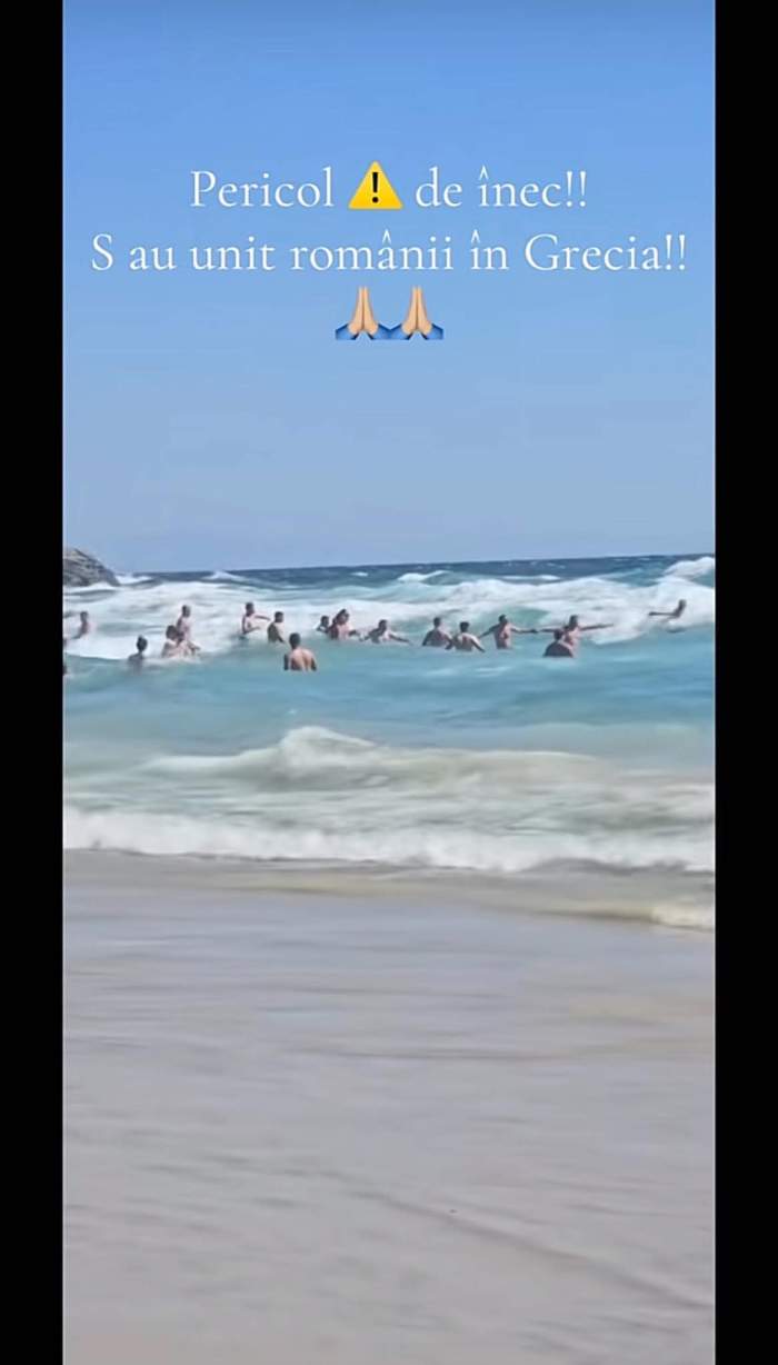 Scene impresionante în Grecia! Românii au făcut un lanț uman în apă pentru a salva o persoană de la înec
