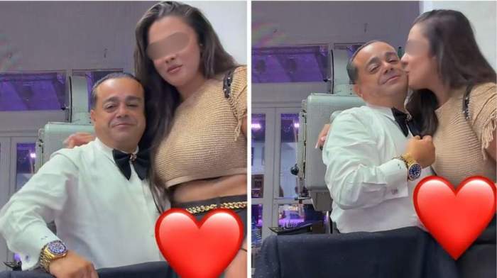 Colaj foto cu Adrian Minune și o femeie