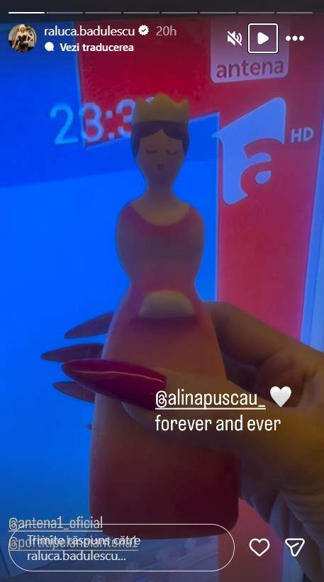Raluca Bădulescu a arătat cadoul de suflet oferit de Alina Pușcău. Ce i-a dăruit