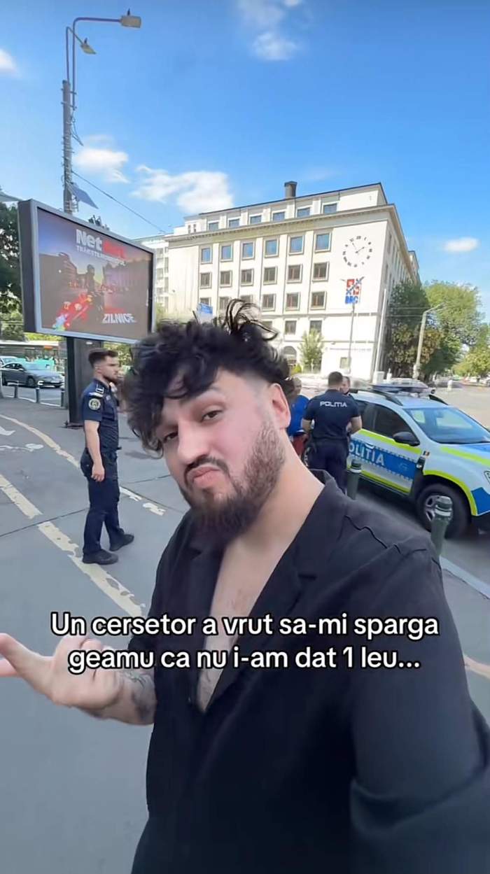 Edi Vasile a spus că un cerșetor i-a spart geamul Ferrari-ului. Tiktokerul a filmat totul