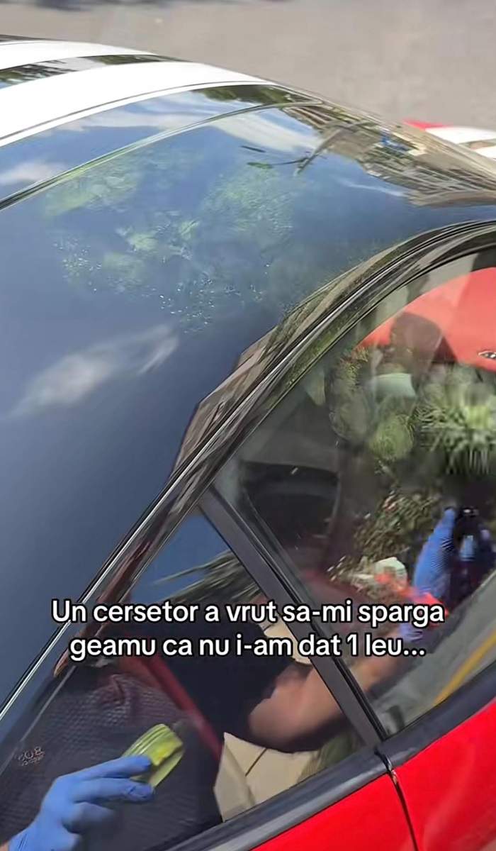 Edi Vasile a spus că un cerșetor i-a spart geamul Ferrari-ului. Tiktokerul a filmat totul