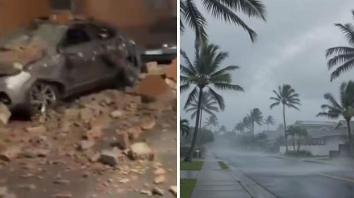 Colaj foto cu cutremurul din Spania și furtuna din Hawaii