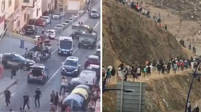 Colaj foto cu haosul din Ceuta