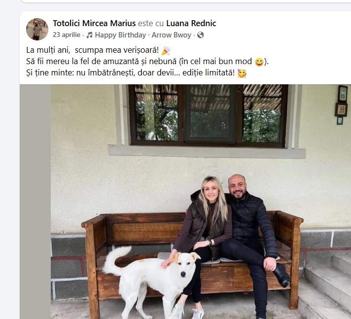 Mesaj nepotul lui Mircea Rednic