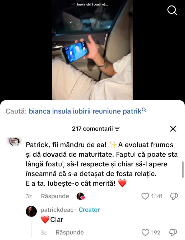 Ce reacție a avut Patrick, iubitul Biancăi Giurcă, după dezvăluirile făcute de Alin Simoiu la „Insula Iubirii – Reuniuni”